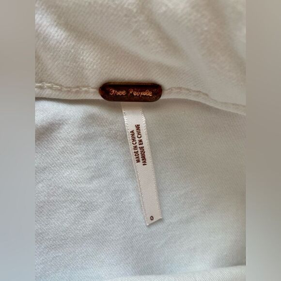 Free People Little Daisies White Button-Front Mini Skirt Size 0 - Picture 5 of 11